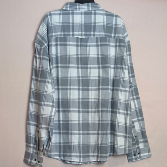 ASOS Gray and White Striped Long Sleeve Button Down Shirt size 3XL - Picture 4 of 8